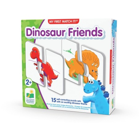 Puzzle Educativ de potrivire Dinozauri cu 15 perechi de piese auto-corectante 2-5 ani